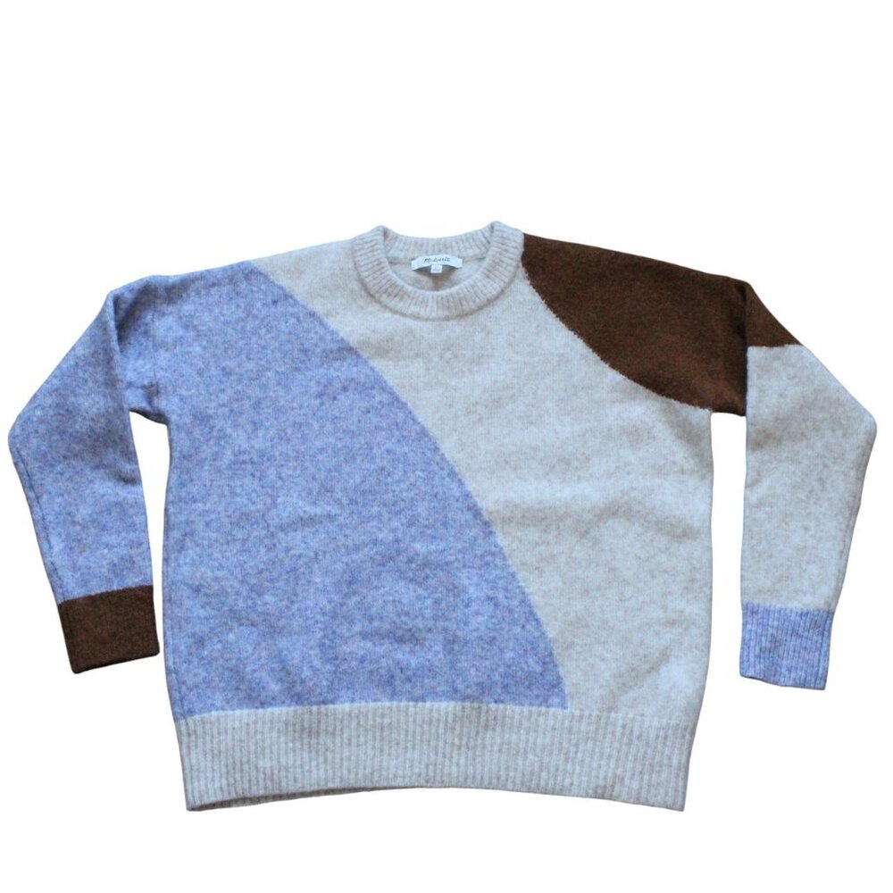 Madewell Womens Colorblock Sweater XS Wool Cashmere Knit